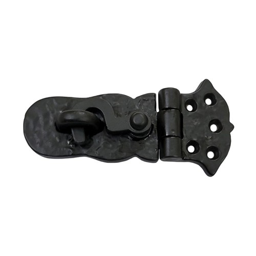 4 Inch "Paran" Heavy Duty Antique Cast Iron Safety Hasp and Staple with Locking Mechanism